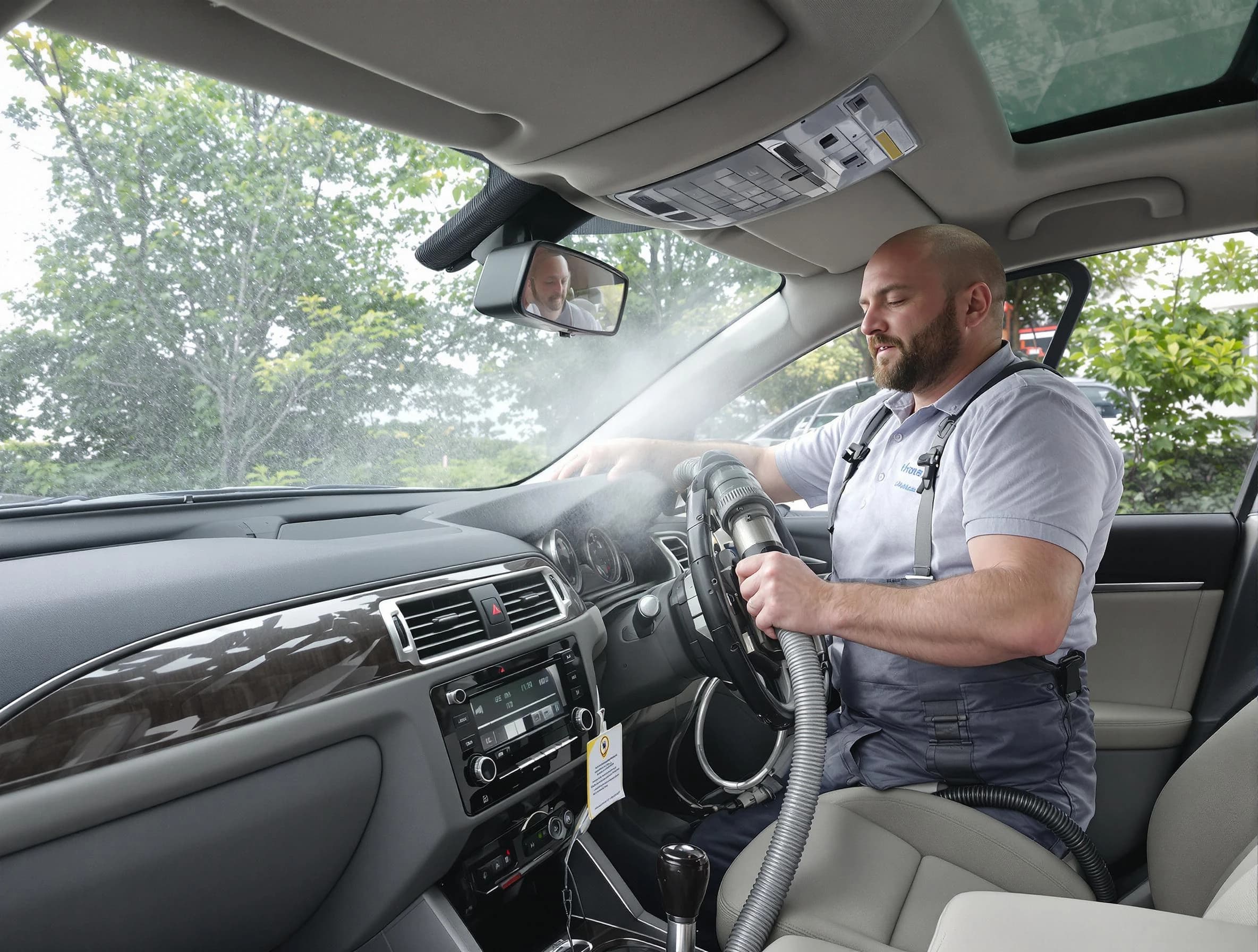 Wyndham Air Duct Cleaning specialist performing professional car duct cleaning in Wyndham