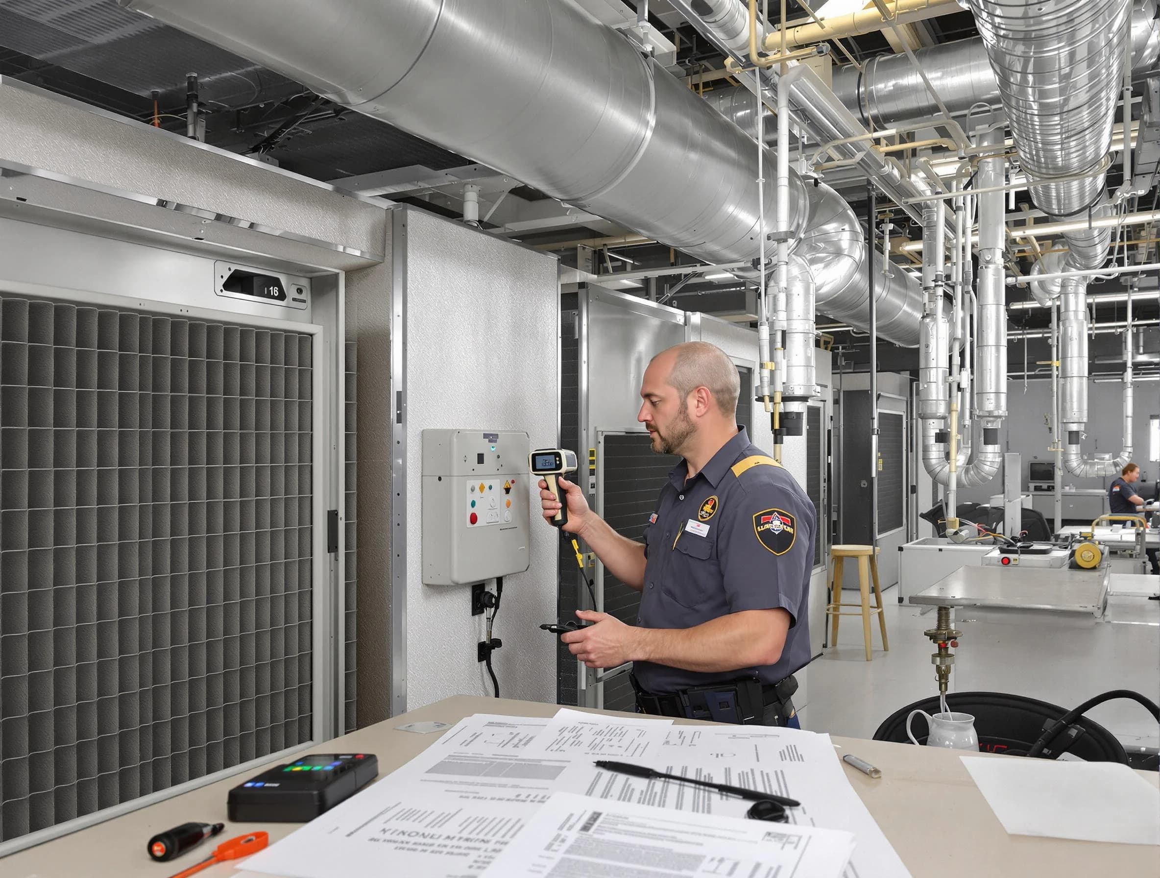 Professional filter system inspection by Wyndham Air Duct Cleaning in Wyndham