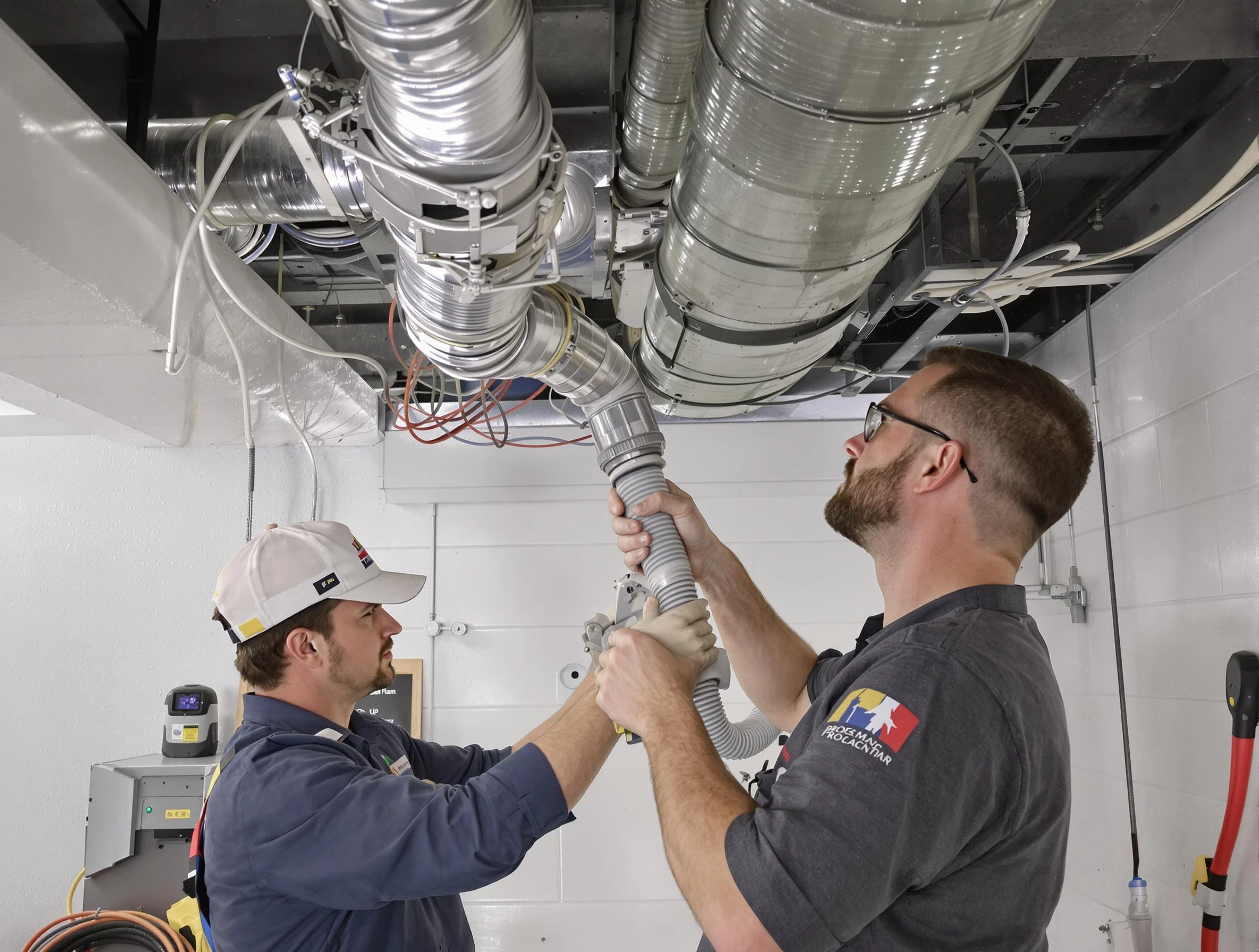 Wyndham Air Duct Cleaning technician performing thorough AC duct cleaning in Wyndham